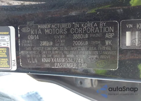 2015 Kia Forte Lx z USA, uszkodzony, nr VIN KNAFX4A69F5342748